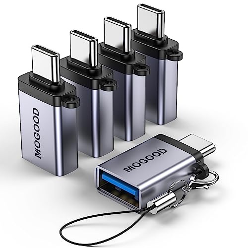 MOGOOD USB-C auf USB 3.0 Adapter, 5Gbps, OTG, 5er Set, MacBook, Chromebook | Aluminium, 5Gbps, Plug-and-Play, für MacBook, Chromebook, Samsung, USB, Festplatte, Maus, Tastatur, Büro, Reisen, Gaming, PC