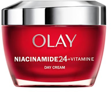 Olay Niacinamid 24+ Vitamin E Feuchtigkeitsspendende Tagescreme mit 99% reinem Niacinamid und Vitamin E 50ml