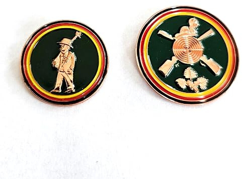2 Schützenfest Pins Schütze Eichenlaub Gewehre Pin Metall Nadel Anstecker 1025