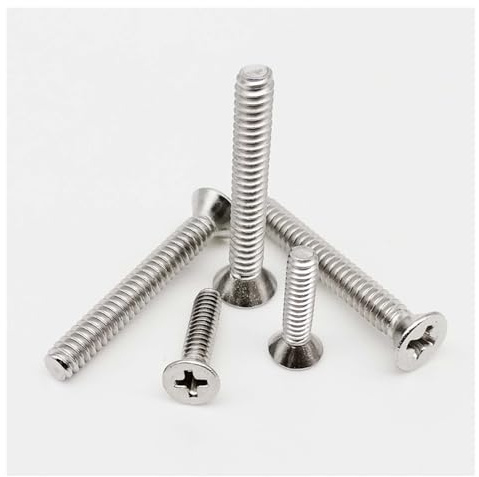 50 Uds UNF 00#-90 0#-80 hilo fino de EE. UU. 304 A2-70 tornillo de cabeza avellanada plana cruzada de acero inoxidable (Color : 5mm_0-80)