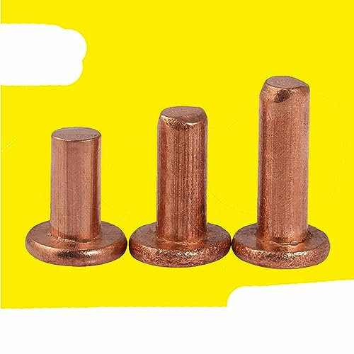 [M4 M5 M6 M8] Kupfer-Vollnieten Schlagflachkopfniet GB109-40mm-M8 (1 Stück)