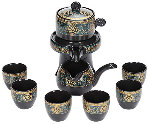 Utilissimo servizio da tè in porcellana cinese in ceramica Set da tè tradizionale Kung Fu Teiera in porcellana con 6 tazze da tè Adatto per viaggi, casa, esterni e ufficio Regalo aziendale ideale con