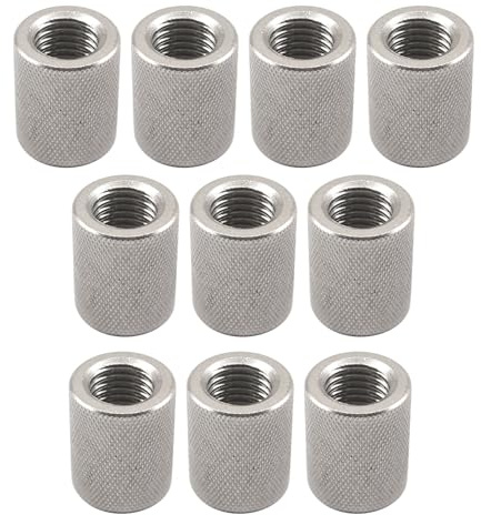 (10 Stück) M10 16x25mm Rändelmuttern 304 Edelstahl Rändel Rundmutter Gewindemuffen Muttern Runde Verbindungsmuttern