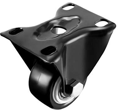 BULINO Ruote Girevoli for Mobili,Ruote Girevoli da 1,5 con Piastra Superiore capacità di 110LBS for Carrelli for Mobili Banco da Lavoro, Nero, Confezione da 4