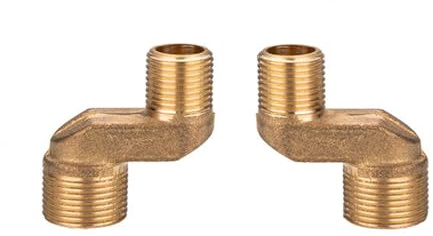 BiaoTeng Exzenter Anschluss 1/2 - 3/4 3/4 Auf 1/2 Zoll Adapter Wasser Adapter Wandmontage Duscharmatur Messing 2 Stück S-Anschluss Wandarmatur, A