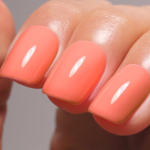 Imtiti Coral Orange Gel Nagellack, 15ml Neon Orange Farbe Soak Off LED Lack für Nail Art Design, Maniküre Salon und DIY zu Hause