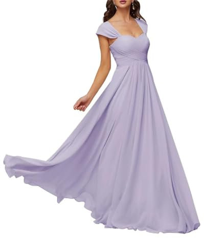 Vestidos de dama de honor hasta el suelo, cuello de corazón, con cordones en la espalda, sin mangas, vestidos de boda para mujer, Lila, 60 Más