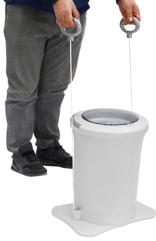 Manual Clothes Dehydrator Foot Pedal Laundry Dryer Compact Spin Dehydrator Non Electric Clothes Spinner Machine 12L/ 3.17Gallon Large Capacity Foot Powered Washing Machine for Wet Clothes