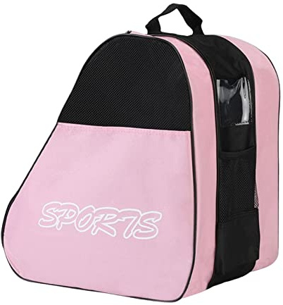 LeeQinersw Borsa Portatile per Pattini da Pattinaggio, Borsa per Pattinaggio sul Ghiaccio, Tracolla Regolabile di Grande capacità per Bambini, Borsa per Pattini, Rosa