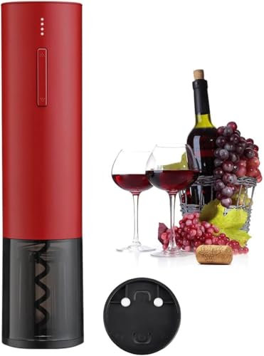 MISTPURE Abridor de Vino eléctrico, sacacorchos automático Recargable, abridor de Vino eléctrico Que Contiene Cortador de Papel de Aluminio, vertedor, línea de Carga de Vino USB(Red)