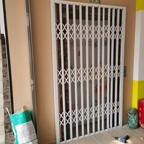 Inferriate per Finestre Barre Antifurto Retrattili per Porte Scorrevoli/Finestre Interne, Cancello Dissuasore Regolabile per Ringhiera del Balcone con Serratura e Chiavi, Previene Cadute Accidentali(