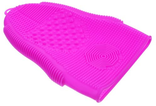 WRITWAA Silicone Makeup Brush Cleaning Mat Purple with Textured Surface for Cosmetic Brush Cleaner Pad Rinsing and Deep Cleansing