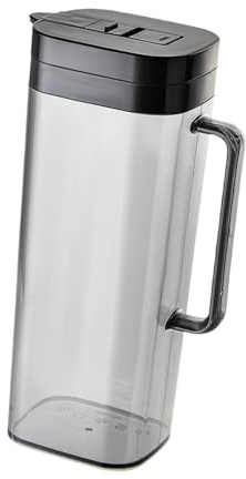 Brocca per acqua con coperchio, 2 l, a prova di perdite, con manico, brocca per succo freddo, per frigorifero, contenitore per bevande in plastica senza BPA, per casa, cucina, ufficio, feste, colore