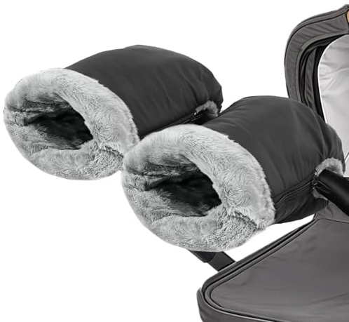 Flintronic Handmuffar för barnvagn, extra tjocka barnvagnshandskar, handvärmare för barnvagnar, vattentät, vindtät, frostskyddad, universell storlek, vinterhandskar för barnvagnar
