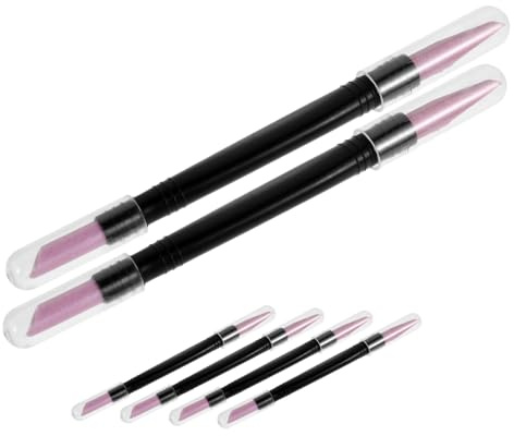 OUNONA 6piezas Bolígrafo Exfoliante De Doble Cabezal Unidades Herramientas Para Manicura Bolígrafo Para Lijar Uñas Salón De Uñas