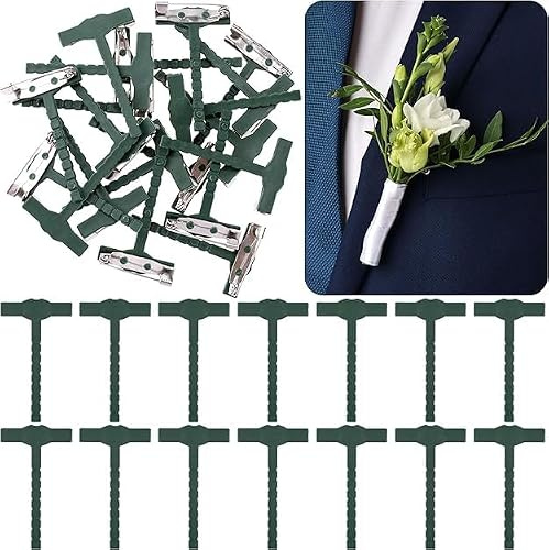 100 Stück T-förmige Plastik-Sicherheitsnadeln – Ansteckblumen-Zubehör für Braut & Bräutigam, Hochzeit, Festivals, Geburtstagsfeiern und DIY-Bastelprojekte