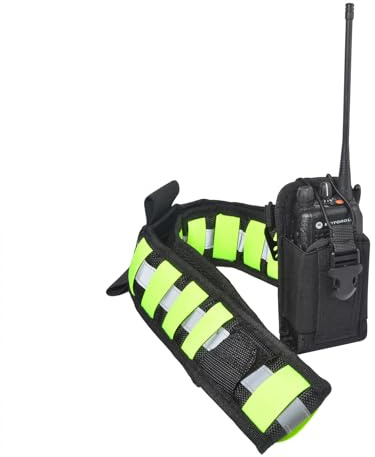 Kit Ceinture-étui pour Talkie-walkie, Large bandoulière réglable avec Clip pour Microphone et Conception rembourrée Anti-pivotement, Compatible avec différents Types de talkies-Walkies