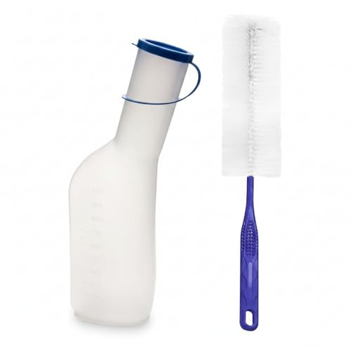HaseMed Urinflasche 1000ml & Reinigungsbürste – Hygiene-Set für Männer