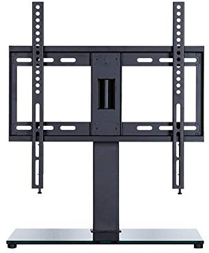 Support de Sol pour TV, Base de Meuble TV pour téléviseur de 32 à 60 Pouces, hauteurs réglables, pivotant à 90 °, Socle de Table, Support TV, supporte 35 kg