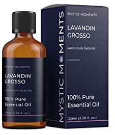 Mystic Moments | Olio Essenziale di Lavandino Grosso | 100ml | Lavandula hybrida grosso dona a diffusori, miscele di oli e formulazioni profumate un aroma fresco, floreale e lavandato.