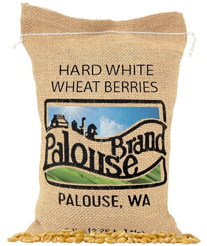 Palouse Brand Certified Glyphosate Residue Free Hard White Wheat Berries | 5 LBS | Non-GMO Project Verified | Kosher