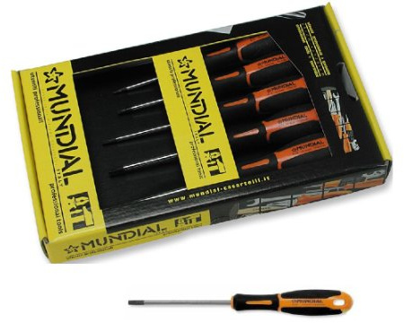 MUNDIAL SERIE 5 CACCIAVITI GIRAVITI INTAGLIO TORX UTENSILI OFFICINA SCATOLA PROFESSIONALI