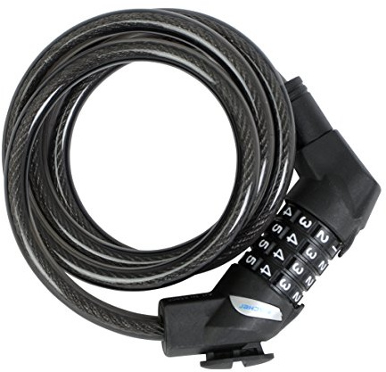 FISCHER 85906 Spiralschloss Zahlen, Länge: 120cm, schwarz