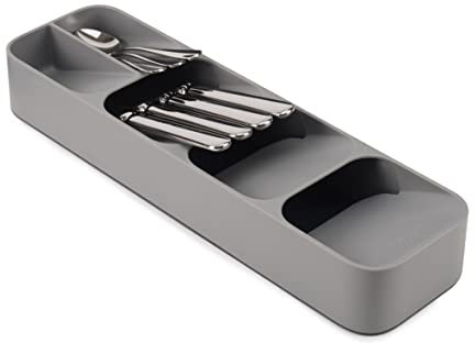 Joseph Joseph Drawer Store - Kompakter Besteckschubladen-Organizer, 5 Fächer, für 24+ Teile - Grau