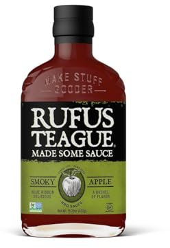 Rufus Teague Smoky Apple BBQ Sauce 432g – Fruity BBQ Sauce with Apple & Smoke – For Ribs, Pulled Pork & Burgers – BBQ Gift for Men