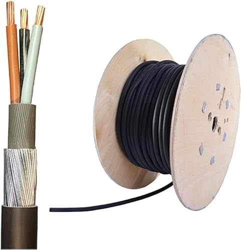 All Lengths SWA Steel Wire Armoured 2.5mm 3 Core Cable Outdoor Cable 6943X (5m)