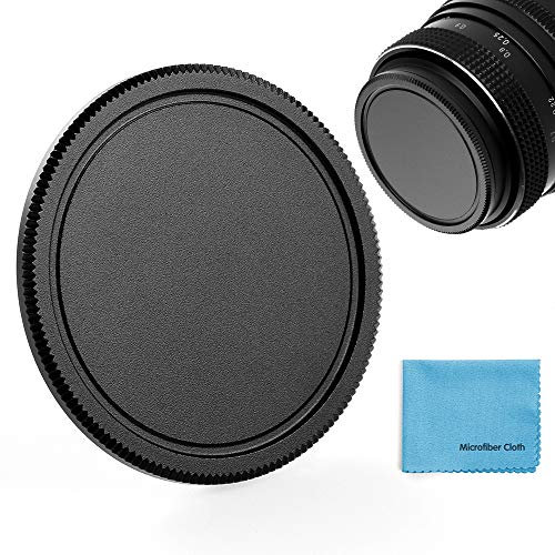 58mm Metal Lens Cap,Fotover Universal Metal Screw-in Lens Cap Cover Replacement for Canon Nikon Sony Pentax Olympus Fuji DSLR Camera + Microfiber Cleaning Cloth,Black