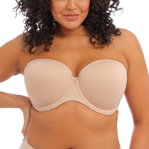 Elomi Women's Smooth Strapless Seamless Underwire T-Shirt Bra, Sahara, 38GG US