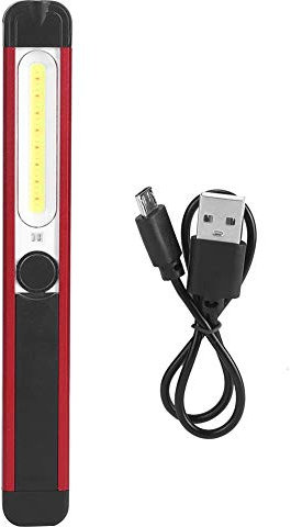 HERCHR LED-Taschenlampenhelligkeit COB-Taschenlampe Camping-Taschenlampen im Freien mit aufladbarer USB-Kabelmagnetgriff-Arbeitslampe(3W)