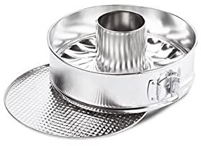 NO MANUFACTURER Stampo Forma Tortiera Dolci con Cerniera 2 Fondi Banda Stagnata 24 cm Ghidini