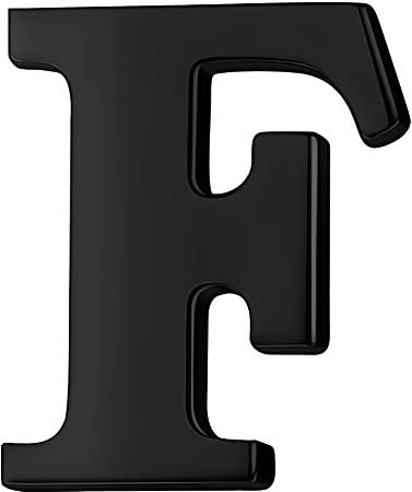 HONEY BEAR 1 Stück Buchstaben Brief Broschen Pins A bis Z, Edelstahl für Herren/Damen Anzug Hemd, Geschäft Hochzeit Geschenk,Schwarz,MEHRWEG (F 0.59inches)