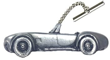 Krawattennadel mit Kette, klassisches britisch-amerikanisches Sportauto, Cobra, ref239, Zinn