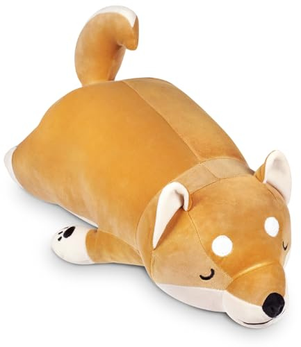 CoolChange Großes Shiba Inu Kuscheltier Kissen I Hunde Plüschtier Kuschelkissen I 65x25x30cm
