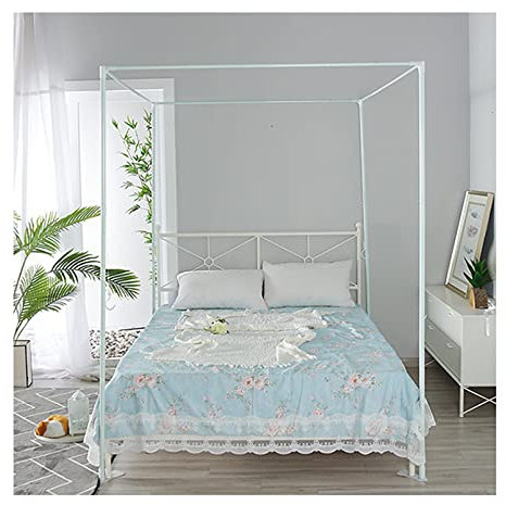 Dalovy Himmelbett Moskitonetzhalter Vier Eckbett,Edelstahl Baldachin Moskitonetz Baldachin Rahmen, Bettüberdachung, Gestell für Twin/Full/Queen/California King/King Size,1.8×2.2m Bed