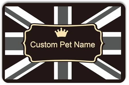 Personalisierte Futtermatte für Hunde und Katzen – rutschfest & Einfach zu Reinigen – Futternapf-Unterlage für Haustiere – Große Fressnapf-Matte für Hund und Katze(England)