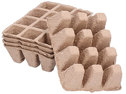 Torf-Blumentopf aus Papier, 12 Gitter, 10-teiliges Torf-Topf-Set, Pflanztöpfe, biologisch abbaubare Töpfe, für Keimschalen