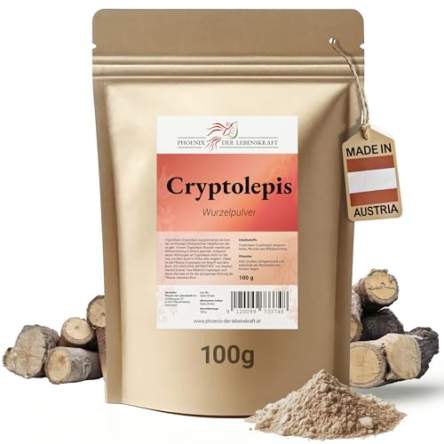 Cryptolepis Pulver 100g | Cryptolepis sanguinolenta fein gemahlen | Pflanzenpulver aus Wurzel | Gelber Wurmfarn, Paudarko