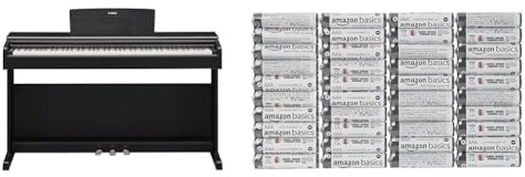 Yamaha ARIUS YDP-145 Digital Piano - Classic and Elegant Home Piano for Beginners and Hobbyists, in Black & Amazon Basics AAA Alkaline Batteries, Industrial Triple A, 5-Year Shelf Life, 40-Pack