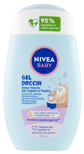 NIVEA BABY 200 ml söt baby baby baby duschgel för kropp och hår, babyduschgel med tårfritt skydd, babyschampo för barn för att förena sömn