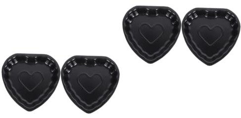TOPBATHY 4stücke Teiliges Carbonstahl Backform Für Kleine Kuchen Herzform Antihaftbeschichtet Für -backen Zu Hause Konditoreien Und Bäckereien Leicht Zu Reinigen Lagern