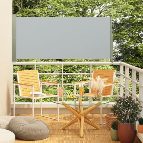 Home Outdoor OthersPatio Seitenmarkise, einziehbar, 140 x 300 cm, Grau