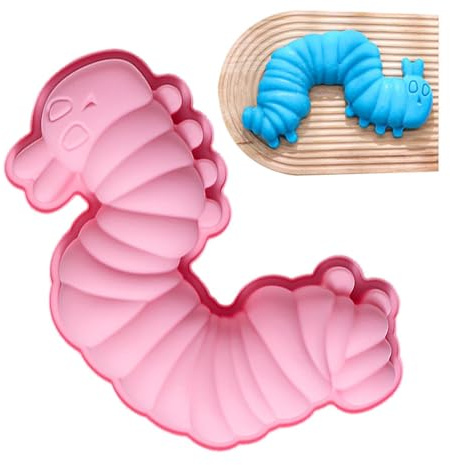 Shurzzesj Silikon Backform Raupe, Backform Raupe Nimmersatt Silikon, Muffinbackformen Silikon, Ostern Silikonform, Raupen Kuchenform, Raupenform, Chiffon Brotform, Raupe, Modellier Kuchenform