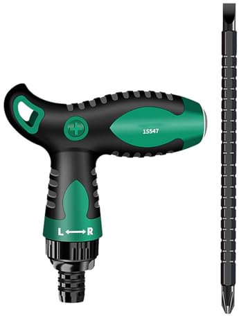 Juego de destornilladores telescópicos ranurados en cruz con extensión de doble cabeza en T, llave de carraca, herramientas manuales de reparación de llaves de carraca de doble dirección