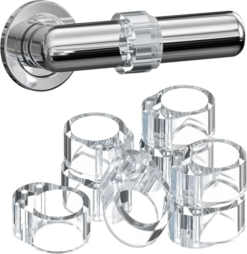 Strongest Home 8-Pack Door Stop Wall Protector for Door Handle - Clear & Invisible Wall Door Stoppers Wall Protector, Damage-Free Glass Shower Door Stopper, No Adhesive, Fits All Door Handle Types