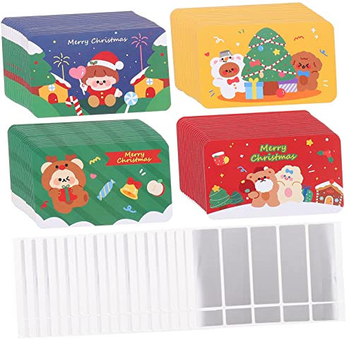 SHINEOFI 1 Satz Weihnachtsrubbelkarten Rubbelkarten zu Weihnachten Etikett Weihnachtskarten Masse Streich rubbelkarte weihnachten weihnachtsbasteln Festivalbedarf Rubbelaufkleber Papier
