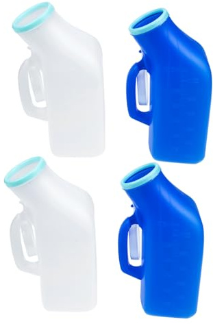 PERSELOSO 4 Pezzi Urinal Portable per Uomini per Urine con Scala per Viaggi per Anziani e Persone con Ridotta